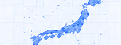 Business Opportunity Radarの日本地図と地域分析画面