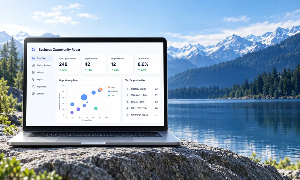 Business Opportunity Radarの画面